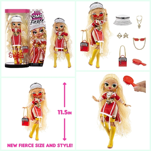 Pack 4 (four) LOL Surprise OMG Fierce Lady Diva Royal Bee Swag Neonlicious - Picture 7 of 8